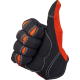 Moto Gloves GLOVES MOTO ORG/BLK LG