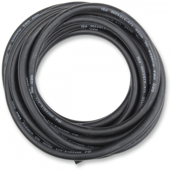 Universal Black Rubber Fuel and Oil Line FUEL/OIL LINE 1/4"BK 25FT