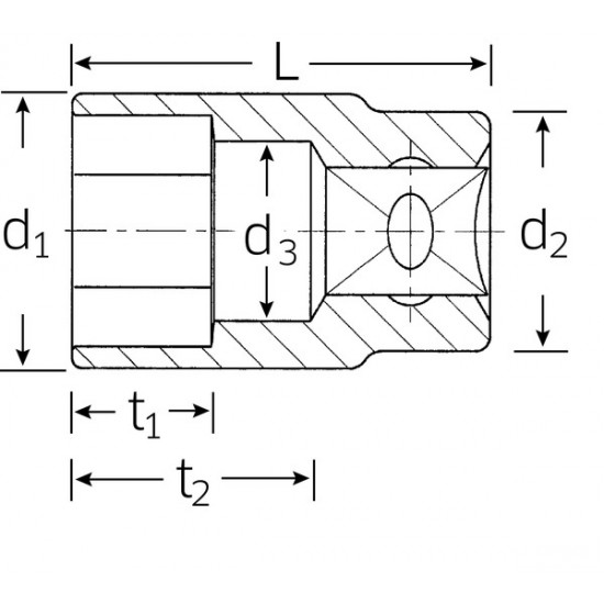 Stecknuss SOCKET 1/2" 11MM