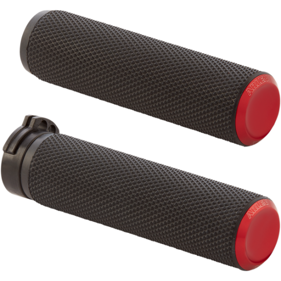 Fusion Knurled Grips GRIP KNURLED CBL RED