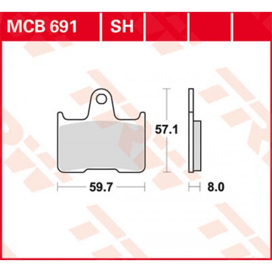 All Round Ceramic Brake Pads BRAKE PAD TRW MCB691