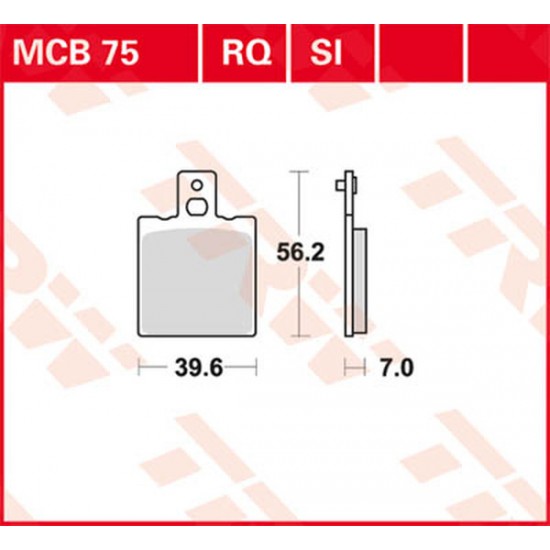 All Round Ceramic Brake Pads BRAKE PAD TRW MCB75