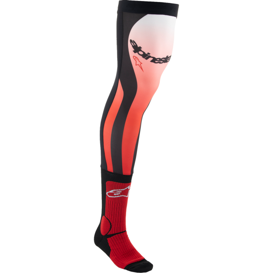 Strümpfe für Knieprotektoren SOCK KNEE BRACE RED/WT SM