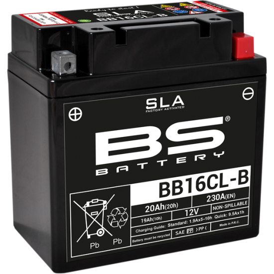 SLA werksseitig aktivierte wartungsfreie AGM-Batterien BATTERY BS BB16CL-B SLA