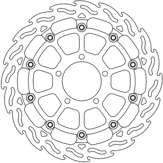 Halo Series Floating Racing Rotor BRAKE DISC FLAME FLOAT FT R