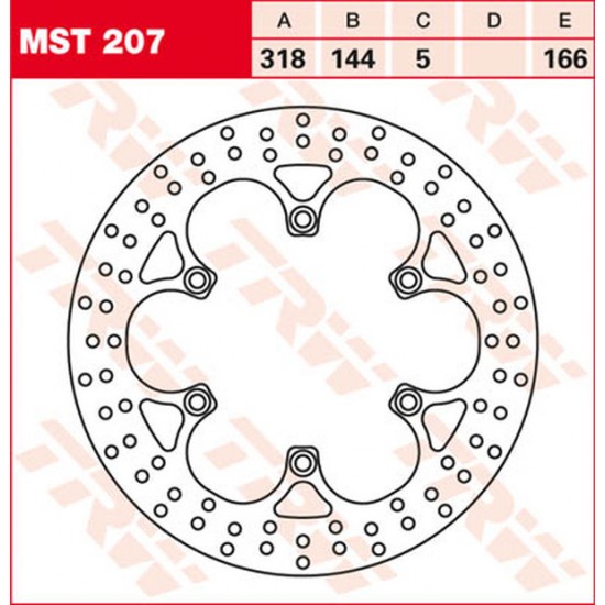 Round Fixed Brake Rotor Larger Than 300mm ROTOR TRW MST207