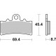 HF Street Ceramic Organic Brake Pads BRAKE PAD CAR/CER SCOOT HF Street Ceramic Organic Brake Pads BRAKE PAD CAR/CER SCOOT
