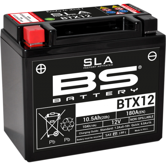 SLA werksseitig aktivierte wartungsfreie AGM-Batterien BATTERY BS BTX12 SLA