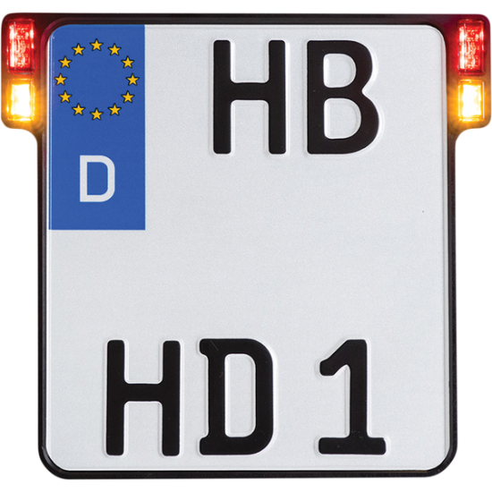 License Plate Holder 3-in-1 for EU Countries AIO L/P TS BL TL UN BK DE