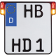 License Plate Holder 3-in-1 for EU Countries AIO L/P TS BL TL UN BK DE