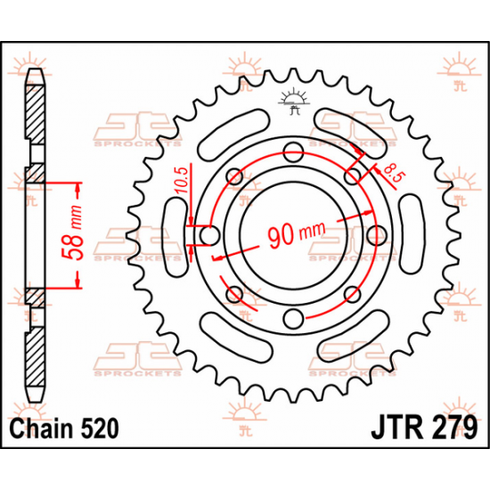 Kettenrad SPROCKET REAR 40T 520