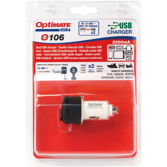 Dual USB Fast Charger O-106 CIG USB CHARGER 2A O106