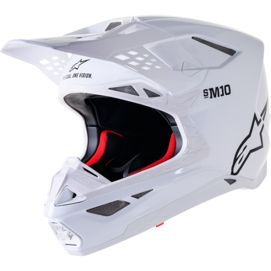 Supertech M10 Solid MX Helm HELMET SM10 SOLID WHT M