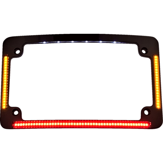 All-in-One License Plate Frame FRAME LP RADIUS BLACK