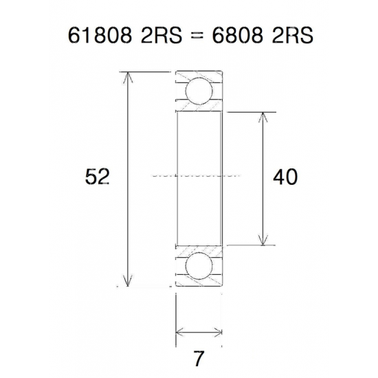 Max Bearing BEARING MAX 40X52X7MM