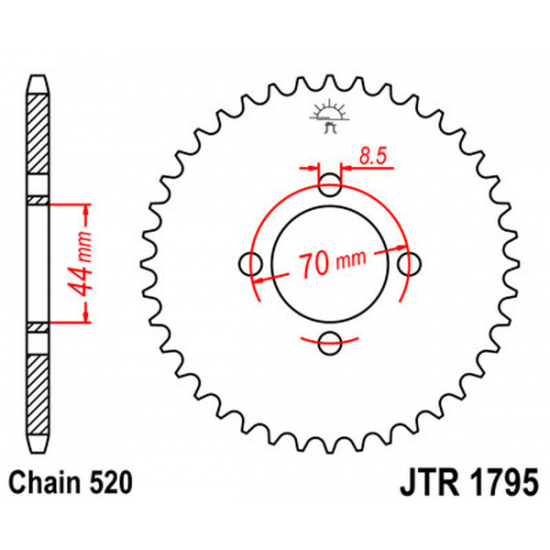 Kettenrad SPROCKET REAR 24T 520