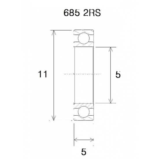 B3 Lager BEARING B3 5X11X5MM