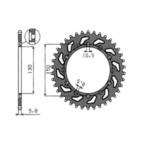 Steel Rear Sprocket REAR SPROCKET 520 53T STEEL Steel Rear Sprocket REAR SPROCKET 520 53T STEEL