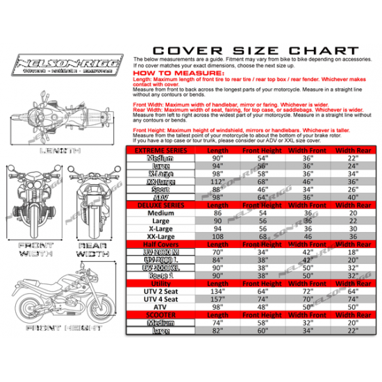 Deluxe All-Season Motorcycle Cover DLX M/C CVR BK/SLVR-LG