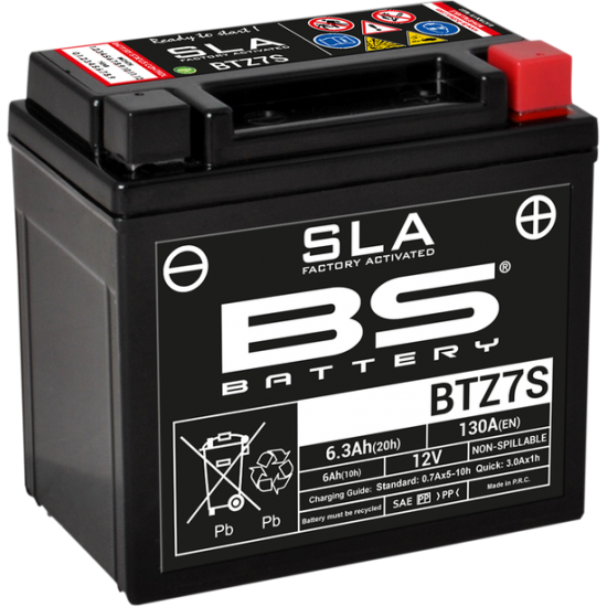 SLA werksseitig aktivierte wartungsfreie AGM-Batterien BATTERY BS BTZ7S SLA