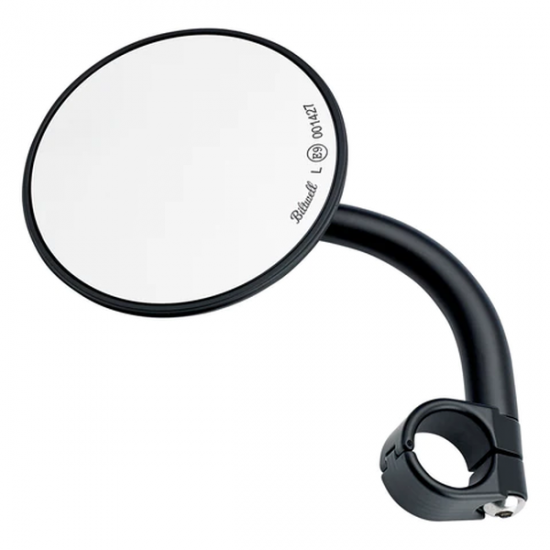 Utility-Spiegel rund mit kurzem Arm MIRROR SH RND W/MNT 1 BK