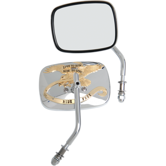 Live To Ride Custom Spiegel MIRROR LTR GOLD PAIR