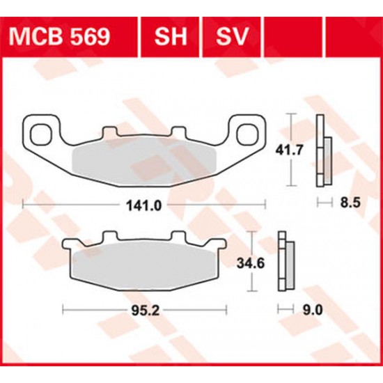 All Round Ceramic Brake Pads BRAKE PAD TRW MCB569