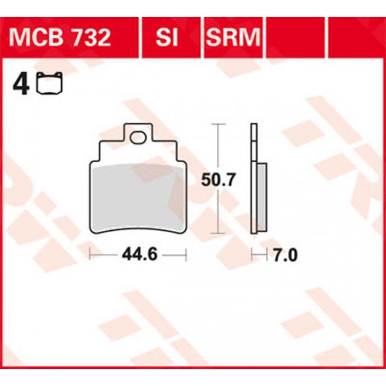 All Round Ceramic Brake Pads BRAKE PAD TRW MCB732