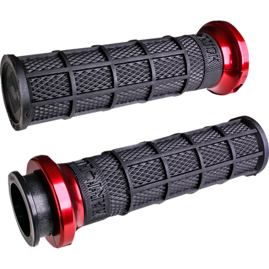 Indian Hart-Luck Signature V-Twin Lock-On™ Grips VTWIN HART LUCK BK/RD