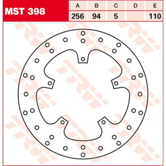 Round Fixed Brake Rotor 250-299mm BRAKE DISC TRW MST398