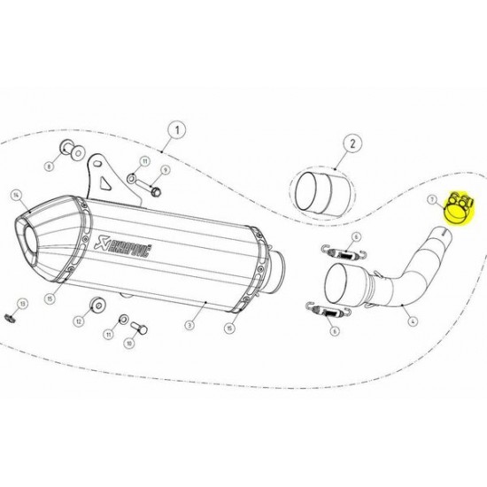 Ersatz Auspuff- und Schalldämpfer-Klemme CLAMP MUFFLER X-CITY 250