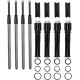 Quickee Pushrod Kit with Gloss Black Covers PUSH RODS/TUBES BLK M8