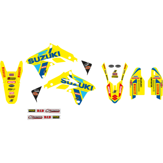 Blackbird Racing Replica Team Suzuki KSRT 2022 Graphics Kit GRPHIC KIT REP SUZ KSRT22