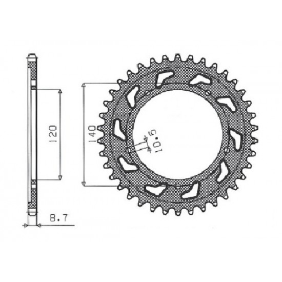 Aluminium Works Triplestar-Kettenräder REAR SPROCKET 530 40T ERG