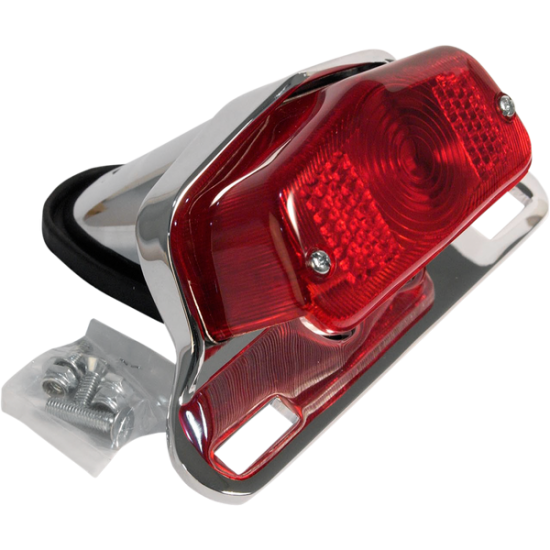 Lucas-Style Taillight with Chrome Bracket TAIL LAMP LUCAS STYLE UNI