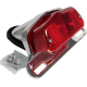 Lucas-Style Taillight with Chrome Bracket TAIL LAMP LUCAS STYLE UNI