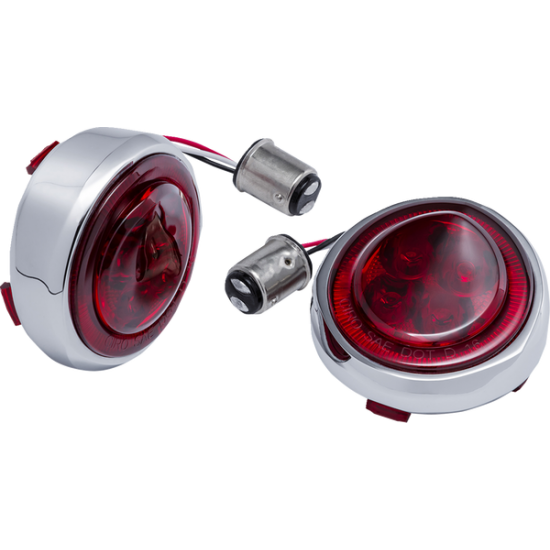 LED Lighted Fang® Rear Signal Light Inserts LIGHT FANG RR CHR/RED
