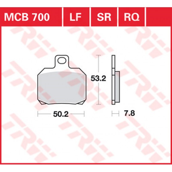 All Round Ceramic Brake Pads BRAKE PAD TRW MCB700