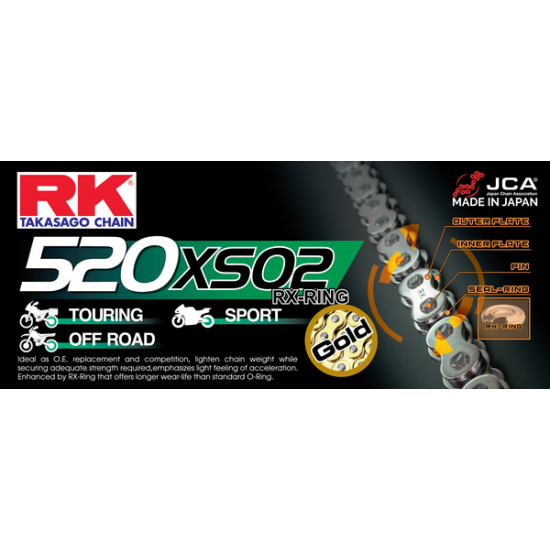 520 XSO2 Drive Chain CHAIN RK520XSO2 GG 116C