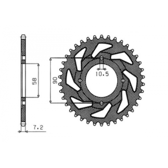 Steel Rear Sprocket REAR SPROCKET 428 56T STEEL Steel Rear Sprocket REAR SPROCKET 428 56T STEEL