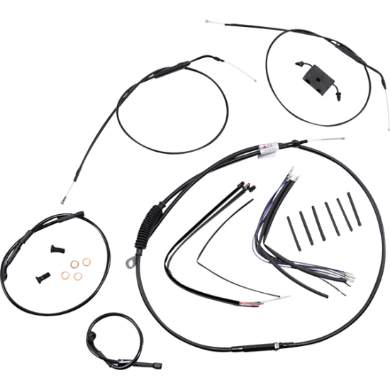 Extended Handlebar Cable and Brake Line Kit for Sportsters with ABS CNTRL KIT 12 APE XL ABS