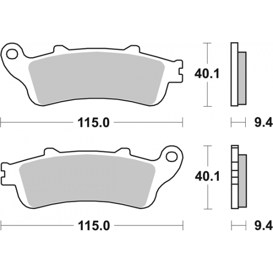 CT Carbon Tech Organische Bremsbeläge für Roller BRAKE PAD CAR/CER SCOOT