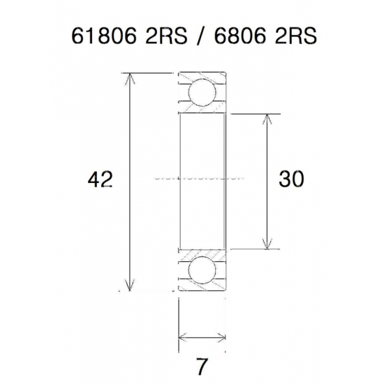 B5 Bearing BEARING B5 30X42X7MM