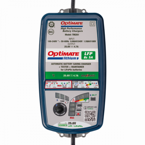 OptiMate Lithium LFP 8s 5A CHARGER OPT LITHIUM 8S 5A