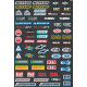 Sponsor/Logo Sticker Sheet DECAL SHEET SPONSOR MICRO