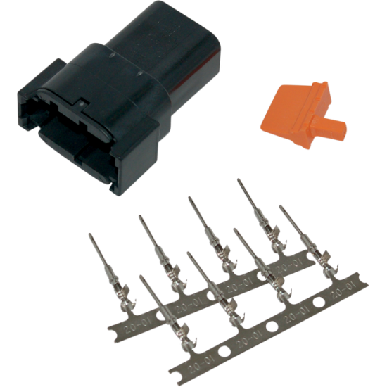 Deutsch DTM Plug and Receptacle Kit CONN KIT 8POS 74108-98BK