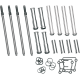 Set mit verstellbaren Stößelstangen und verchromten Abdeckungen PUSHRODS W/TUBES TC