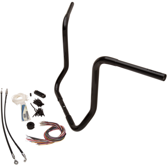 Kit mit 1-1/4" EZ Install Lenker mit runden oberen Biegungen HANDLEBAR 16 BL RT8-13FL