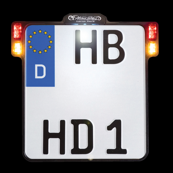 License Plate Holder 3-in-1 for EU Countries AIO L/P ALL - UNI BLK DE