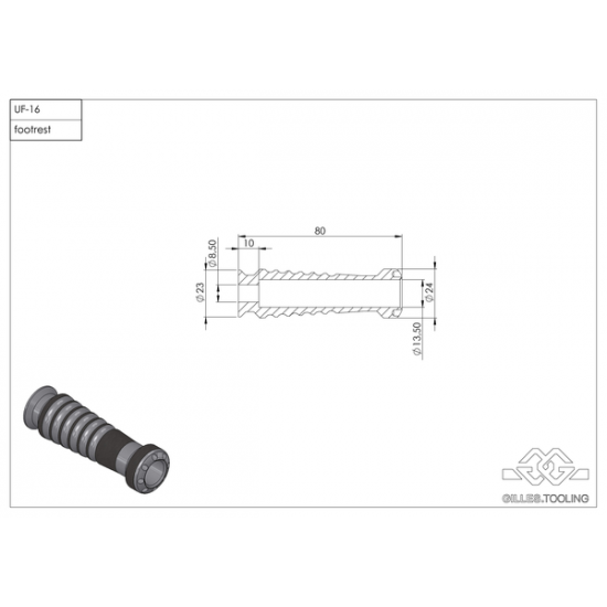 FOOTREST KIT BK UF16 FOOTREST KIT BK UF16